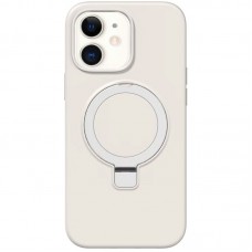 Чохол Silicone Case Full Protective NO LOGO with Ring для Apple iPhone 11 (6.1") White