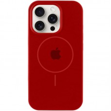 Чохол Silicone Case Full Protective (AA) with MagSafe для Apple iPhone 15 Pro Max (6.7") Червоний / Deep Red