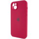 Чохол Silicone Case Full Camera Protective (AA) для Apple iPhone 14 (6.1") Червоний / Rose Red