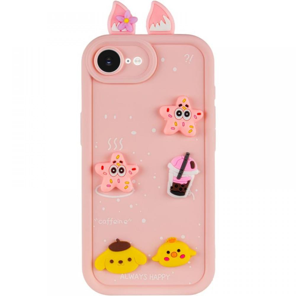 Чохол TPU Toys Case with Ears для Apple iPhone 16e (6.1") Light Pink