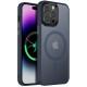 TPU+PC чохол Metal Buttons with MagSafe Colorful для Apple iPhone 15 Pro Max (6.7") Синій