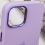 Чохол Silicone Case Metal Buttons (AA) для Apple iPhone 13 (6.1") Бузковий / Lilac