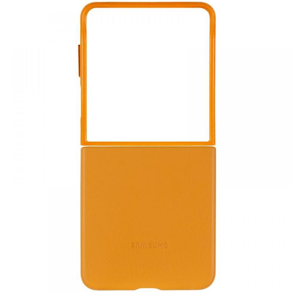 Кожаный чехол Leather Case (AAA) для Samsung Galaxy Z Flip5