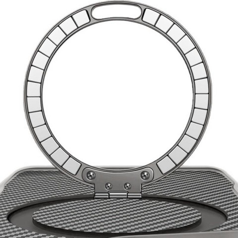 TPU+PC чохол Metal Buttons with MagSafe Carbon Ring для Apple iPhone 17 Pro Max (6.9") Сірий