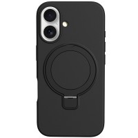 Чохол Silicone Case Full Protective NO LOGO with Ring для Apple iPhone 16 Plus (6.7") Black