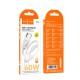 Дата кабель Hoco X114 Energy Type-C to Type-C 60W (1m) White