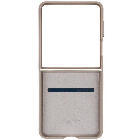 Шкіряний чохол Leather Case (AAA) для Samsung Galaxy Z Flip7 Light Gray