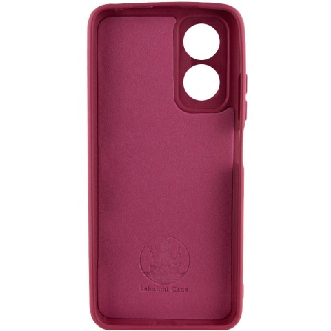 Чохол Silicone Cover Lakshmi Full Camera (A) для Oppo A17 Бордовий / Marsala