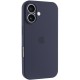 Чохол Silicone Case Full Camera Protective (AA) для Apple iPhone 16 (6.1") Темно-синій / Midnight blue