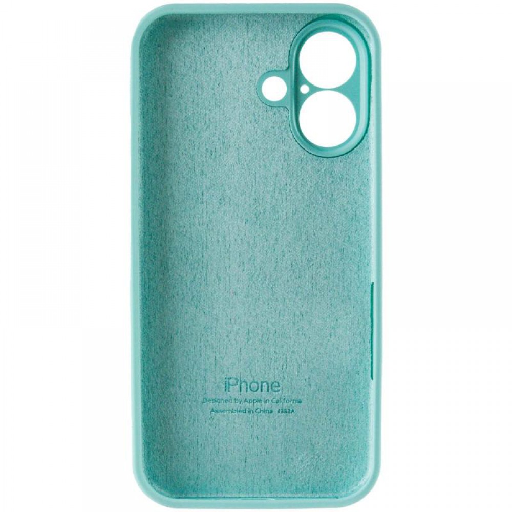 Чохол Silicone Case Full Camera Protective (AA) для Apple iPhone 16 Plus (6.7") Бірюзовий / Marine Green