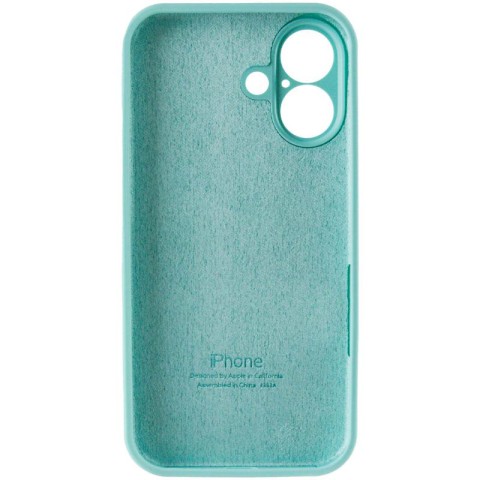 Чохол Silicone Case Full Camera Protective (AA) для Apple iPhone 16 Plus (6.7") Бірюзовий / Marine Green