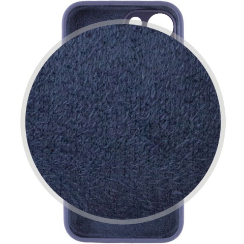 Чохол Silicone Case Full Camera Protective (AA) для Apple iPhone 13 (6.1") Темно-синій / Midnight blue