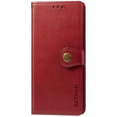Шкіряний чохол книжка GETMAN Gallant (PU) для Xiaomi Redmi 9 Червоний