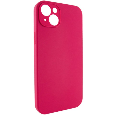 Чохол Silicone Case Full Camera Protective (AA) NO LOGO для Apple iPhone 14 (6.1") Червоний / Rose Red