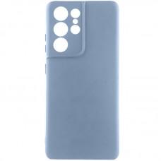 Чохол TPU GETMAN Liquid Silk Full Camera для Samsung Galaxy S22 Ultra Блакитний / Lilac Blue