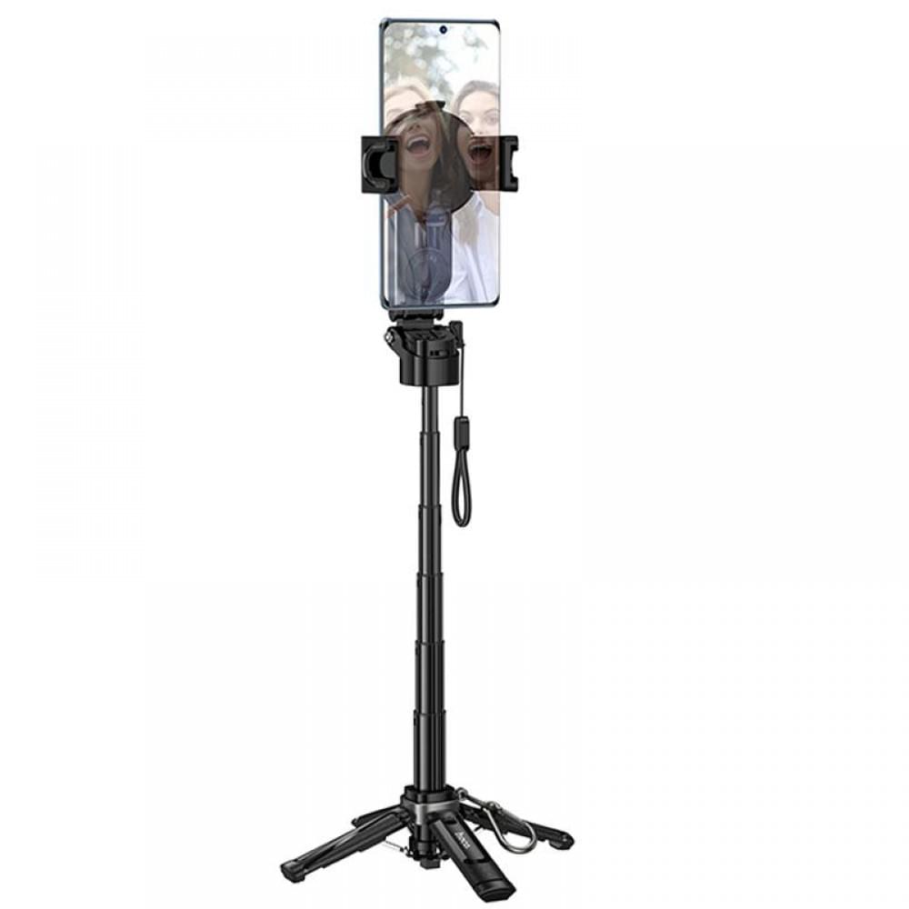 Монопод для селфі Hoco K27 Pro Magnetic Clamp 2in1 Black