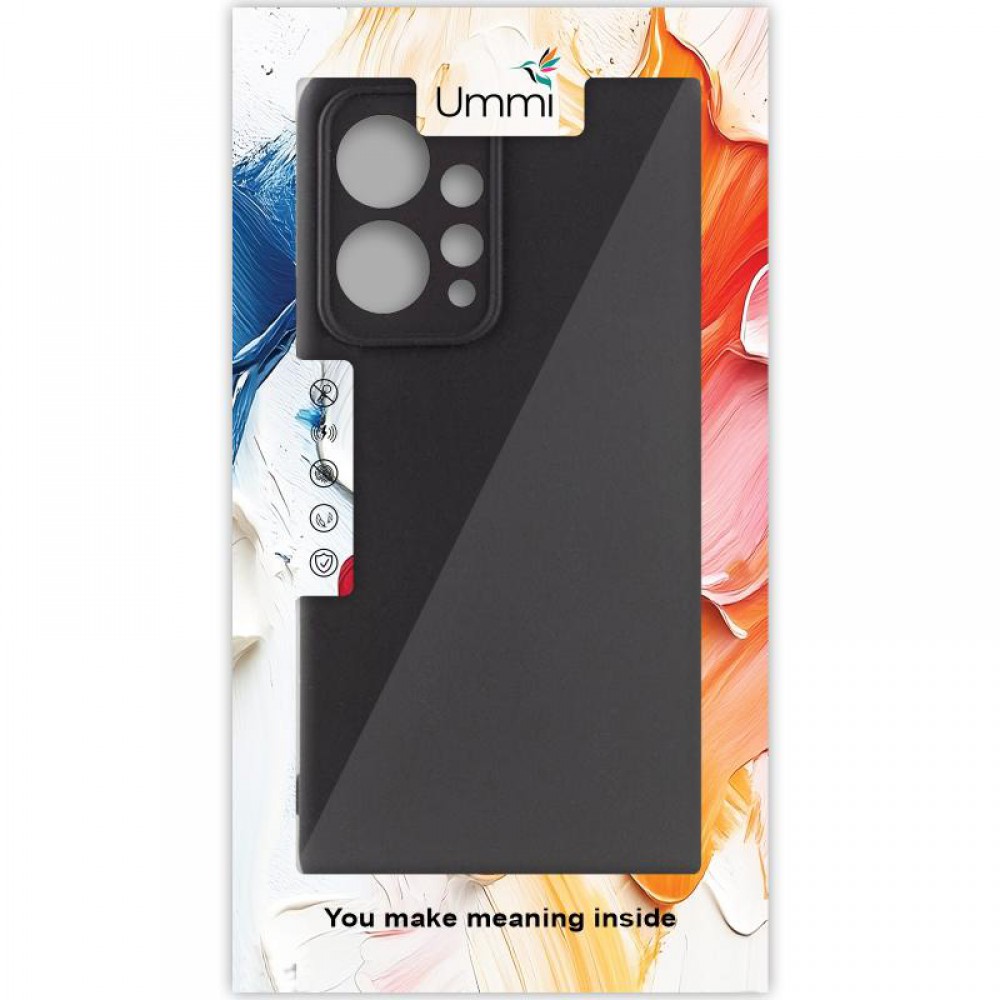 Чохол Silicone Cover Ummi Lakshmi Full Camera (AA) для Xiaomi Redmi Note 12 4G Чорний / Black