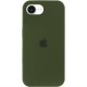 Чохол Silicone Case Full Protective (AA) для Apple iPhone 16e (6.1") Зелений / Dark Olive