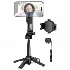 Монопод для селфі Hoco K27 Pro Magnetic Clamp 2in1 Black