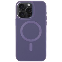 Шкіряний чохол Bonbon Leather Metal Style with MagSafe для Apple iPhone 13 Pro Max (6.7") Сірий / Lavender