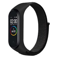 Ремінець Nylon New для Xiaomi Mi Band 3/4/5/6/7 Black