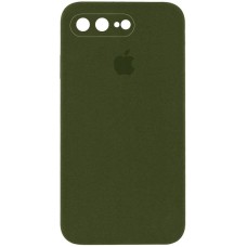 Чохол Silicone Case Square Full Camera Protective (AA) для Apple iPhone 7 plus/8 plus (5.5") Зелений / Dark Olive