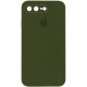 Чохол Silicone Case Square Full Camera Protective (AA) для Apple iPhone 7 plus/8 plus (5.5") Зелений / Dark Olive