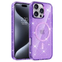 Чохол TPU Eclipse Sparkle (MagFit) для Apple iPhone 16 Pro Max (6.9") Purple