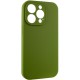 Чохол Silicone Case Full Camera Protective (AA) NO LOGO для Apple iPhone 14 Pro Max (6.7") Зелений / Dark Olive