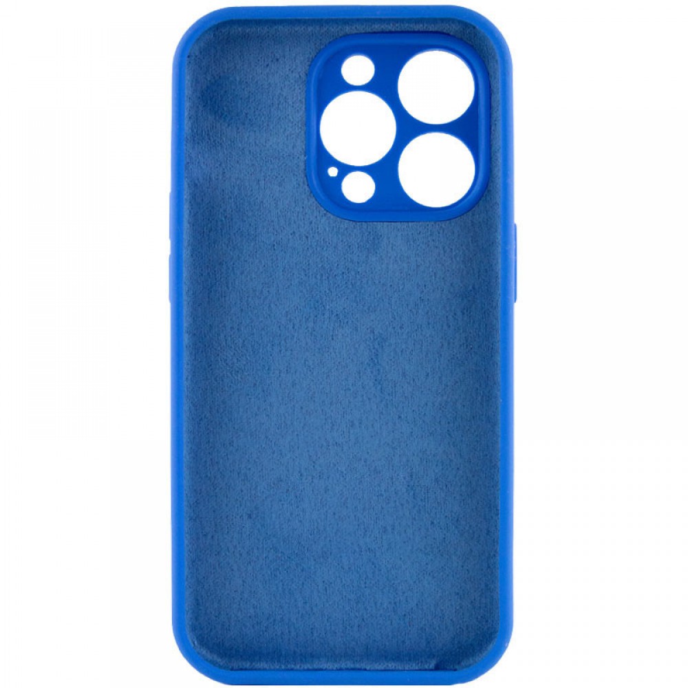 Чохол Silicone Case Full Camera Protective (AA) NO LOGO для Apple iPhone 16 Pro (6.3") Синій / Capri Blue Чохол Silicone Case Full Camera Protective (AA) NO LOGO для Apple iPhone 16 Pro (6.3") Синій / Capri Blue