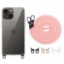 Чохол TPU Transparent with Straps для Apple iPhone 15 (6.1") Light Pink