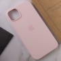 Чохол Silicone case (AAA) full with Magsafe для Apple iPhone 14 Pro Max (6.7") Рожевий / Chalk Pink