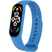 Силіконовий ремінець для Xiaomi Mi Band 7/6/5 Синій / Shiny blue