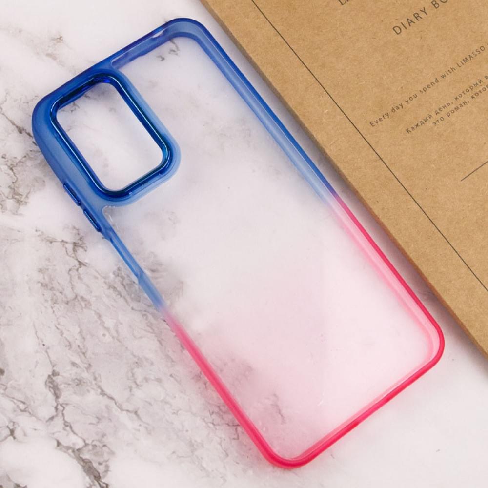 Чохол TPU+PC Fresh sip series для Realme C67 4G Рожевий / Синій