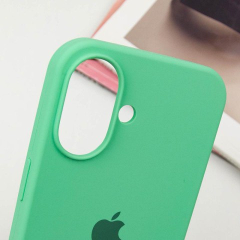Чохол Silicone Case Full Protective (AA) для Apple iPhone 16 (6.1") Зелений / Spearmint