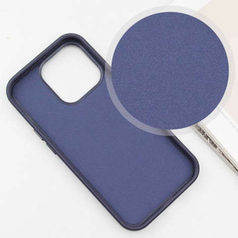 Шкіряний чохол SnapCase with MagSafe для Apple iPhone 15 Pro (6.1") Dark Blue