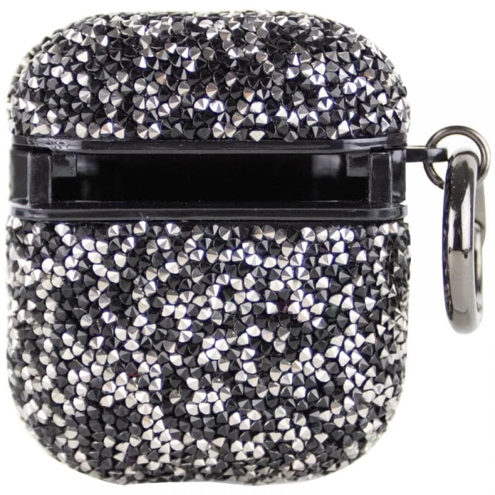 TPU чохол Bling World Rock Diamond для навушників AirPods 1/2 Чорний