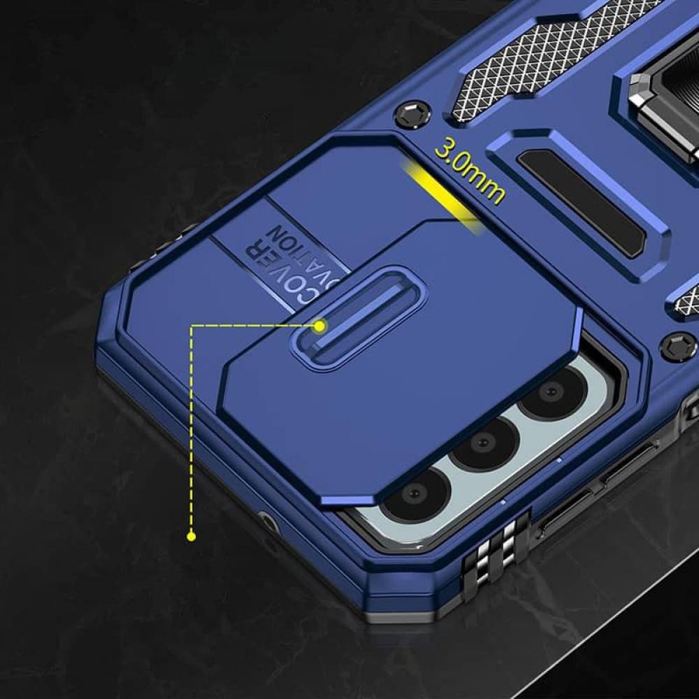Ударостійкий чохол Camshield Army Ring для Samsung Galaxy S25 FE Синій / Navy