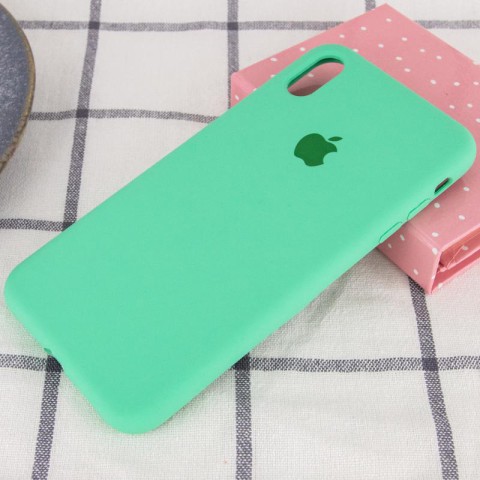 Чохол Silicone Case Full Protective (AA) для Apple iPhone XS Max (6.5") Зелений / Spearmint