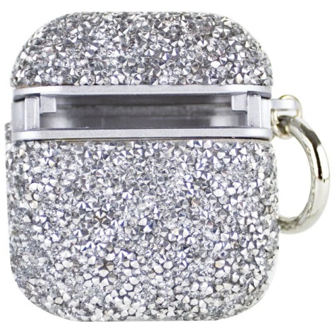 TPU чохол Bling World Rock Diamond для навушників AirPods 1/2 Срібний