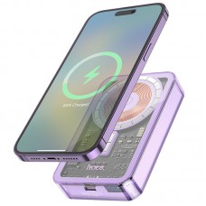 Портативний зарядний пристрій Power Bank Hoco Q14A Ice Crystal PD20W з БЗП 10000 mAh Purple