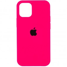 Чохол Silicone Case Full Protective (AA) для Apple iPhone 12 Pro / 12 (6.1") Рожевий / Barbie pink