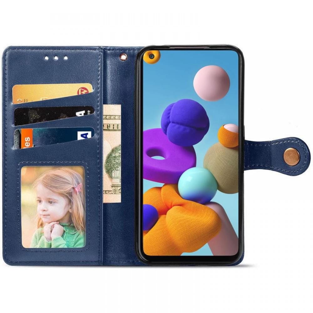 Кожаный чехол книжка GETMAN Gallant (PU) для Samsung Galaxy A21s