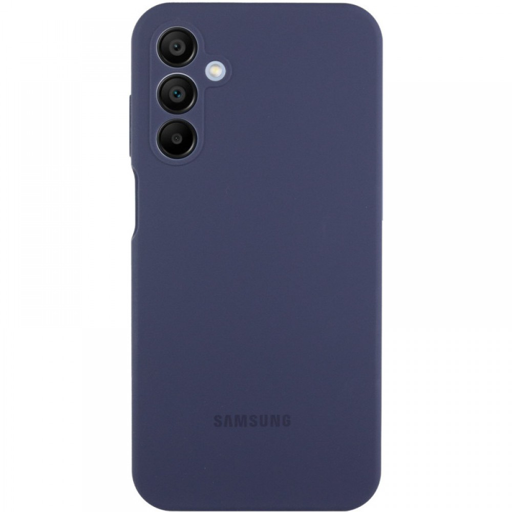 Чохол Silicone Cover Lakshmi Full Camera (AAA) with Logo для Samsung Galaxy A16 4G/5G Темно-синій / Midnight blue