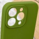 Чохол Silicone Case Full Camera Protective (AA) NO LOGO для Apple iPhone 14 Pro Max (6.7") Зелений / Dark Olive