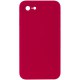 Чохол Silicone Case Square Full Camera Protective (AA) NOLOGO для Apple iPhone 6/6s (4.7") Червоний / Rose Red