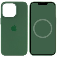 Чохол Silicone case (AAA) with Magsafe and Animation для Apple iPhone 13 Pro Max (6.7") Зелений / Clover