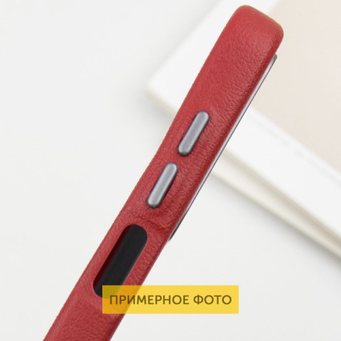 Шкіряний чохол Leather Case Metal Buttons для Xiaomi Redmi 13C / Poco C65 Red