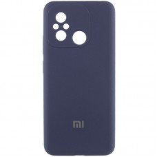 Чохол Silicone Cover Lakshmi Full Camera (AAA) with Logo для Xiaomi Redmi 12C Темно-синій / Midnight blue