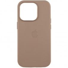 Шкіряний чохол Leather Case (AAA) with MagSafe and Animation для Apple iPhone 15 Pro (6.1") Taupe